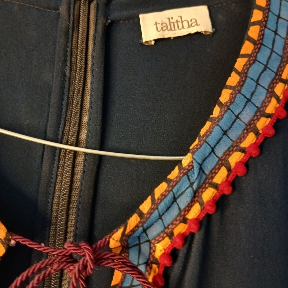 Talitha Multicolor Patterned Blouse with Tie Waist - Picture 3 of 9